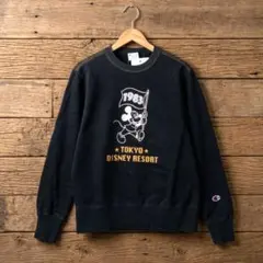 Champion ディズニー 1983 スウェット トレーナー S 黒 古着