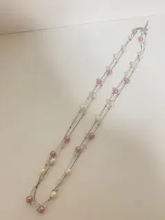 【美品】パールネックレス　シルバー