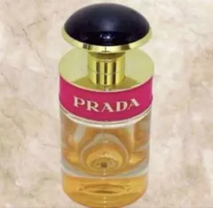 空容器 PRADA プラダ 香水 ゴールドとピンク ボトル 空き瓶のサムネイル