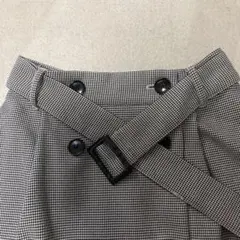 スカート　膝丈スカート　グラシア　千鳥柄　オフィスカジュアル