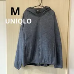 防風　パーカー　M ユニクロ　フリース　ジャンパー　ブルゾン　防寒　グレー