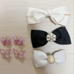 お得まとめ売りヘアアクセサリーヘアアクセ　ヘアアレンジ　推し活　リボン蝶々髪飾り