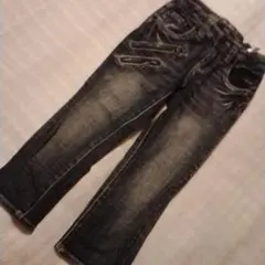 ダークブルー ジーンズ 140㎝　 ジッパーポケット付き