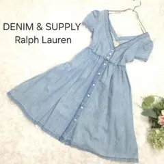 Ralph Lauren Lサイズ相当 デニム ワンピース フレア 半袖のサムネイル