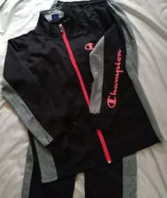 チャンピオン　160　ジャージ　セットアップ　レッド　ジャージ上下