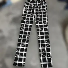 ZIDDY チェック柄 黒　ロングパンツ スキニー　140センチ