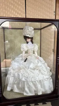 【 超美品】アンティーク フランス人形　 ヴィンテージ　専用クリアケース付き 超美品】アンティーク フランス人形 ヴィンテージ 専用クリアケース