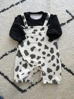 牛柄ロンパース ベビー服　裏起毛　60〜70サイズ