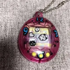 たまごっち　シャカシャカチャームコレクション　まめっち　透明ピンク