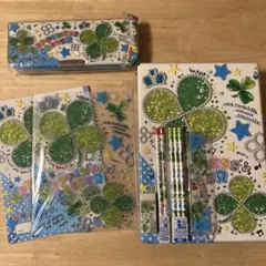 四つ葉のクローバー文房具セット
