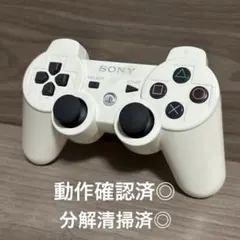 動作確認済◎プレステ3DUALSHOCK 3ワイヤレスコントローラー ホワイト①