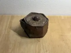 107.備前焼 宝瓶 登り窯 松 4角 手びねり 急須 備前焼宝瓶 急須 宝瓶 - Sazen Tea