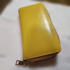 イエロー長財布 牛皮革製メンズ、レディース 金運アップ　新品未使用