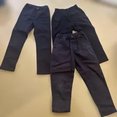 ブラック長ズボン3本セット130センチ２本。 140センチ１本