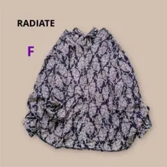 美品【RADIATEラディエイト】ペイズリー柄レディースブラウス バックリボン