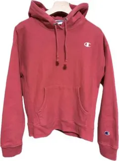 アメリカ企画Champion リバースウィーブ パーカー M 赤 フェード