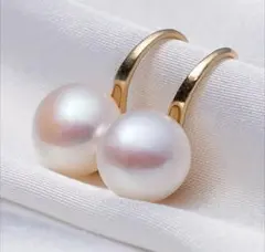 ピアス あこや ゴールド k18コーティング 揺れる 上品 パール