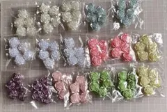 K*a様 バラ カラフルなバラ デコパーツ デコレーション まとめ売り