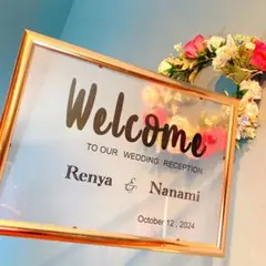 【フレーム付き】A4クリアウェルカムボード　ウェルカムスペース　結婚式