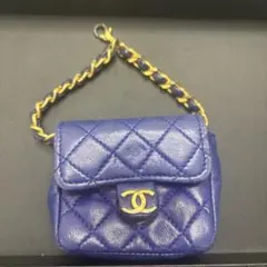 CHANEL シャネル ミニミニマトラッセ ポーチ 青 ヴィンテージのサムネイル