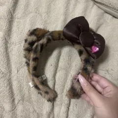 キティ ユニバ カチューシャ ヒョウ柄