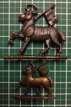 イギリス軍 帽章 ピンバッチ ビンテージ 歩兵連隊 陸軍 ペア