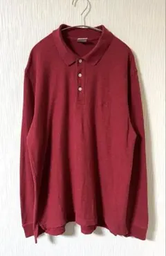 Brooks Brothers 346 長袖ポロシャツ ロゴ刺繍 レッド 美品