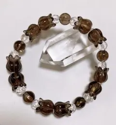 C184.鈴蘭 スモーキークォーツ&アイリススモーキークォーツ ブレスレット