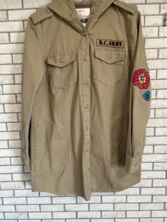 R.C.ARMY フード付きミリタリーシャツ