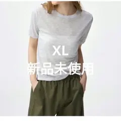 GU クルーネックT ライトグレー XL 新品未使用