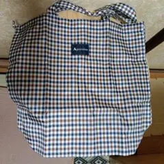 Aquascutum チェック柄 エコバッグ 　 ポーチ付きのサムネイル