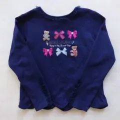 MEZZO PIANO 長袖カットソー 140cm ネイビー 長袖Tシャツ