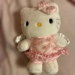 ハローキティ おすわりぬいぐるみ ピンクチャイナ服 チャイナドレス