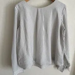 ホワイトストライプ 長袖シャツ