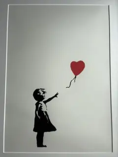 額装品/少女と風船/BalloonGirl/バンクシー/アート/インテリア/貴重