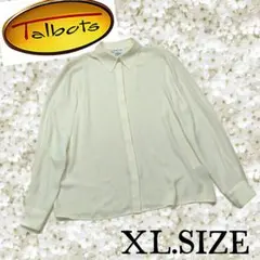 024〚Talbots〛 長袖 ブラウス アイボリー XLサイズのサムネイル