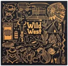 新品】バンダナ　スカーフ　ヴィンテージ　アメカジ雑貨　ウエスタン　茶色　黒