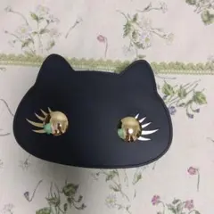 【最終価格】EARL’S FAVOURITE 猫連合ポーチ　黒ネコ（牛革製）新品のサムネイル