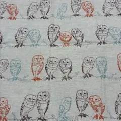 【廃番】＋HAyU fabric「OWL」フクロウ柄 KOKKA 生地