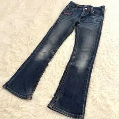 【サムシング】SOMETHING フレアデニムパンツ スリムフィット　140