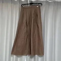 ブラウン レザー風スカート