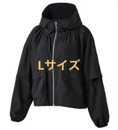 ワークマン　レディース　Xシェルター　暑熱α フードブルゾン　黒　Lサイズ