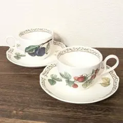 ノリタケ フルーツ柄 カップ・ソーサー 2個セット