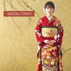 成人式 振袖 フルセット 正絹 古典 赤地 165cm~175cm用【912】 - メルカリ