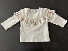 80 バースデイ　ママラク　mamaraku トップス 長袖　フリル　ベビー