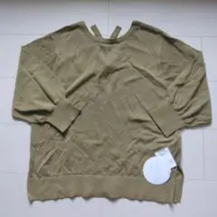 【未使用】earth music&ecology リボンニットプルオーバー