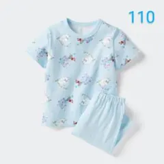 【新品】ユニクロ　ムーミン　パジャマ　半袖　110 ブルー　男の子　女の子