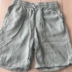 H&M ハーフパンツ　黄緑　140
