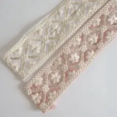 インド刺繍リボン 幅4.5cm幅(各1mずつ)