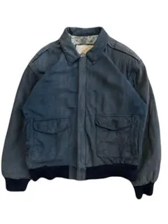 『90s』G-III A-2 G-1 レザージャケット 短丈 裏地地図柄